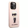 Karl Lagerfeld KLHCP14XSNIKBCP Capa rígida de silicone Ikonik para iPhone 14 Pro Max 6,7