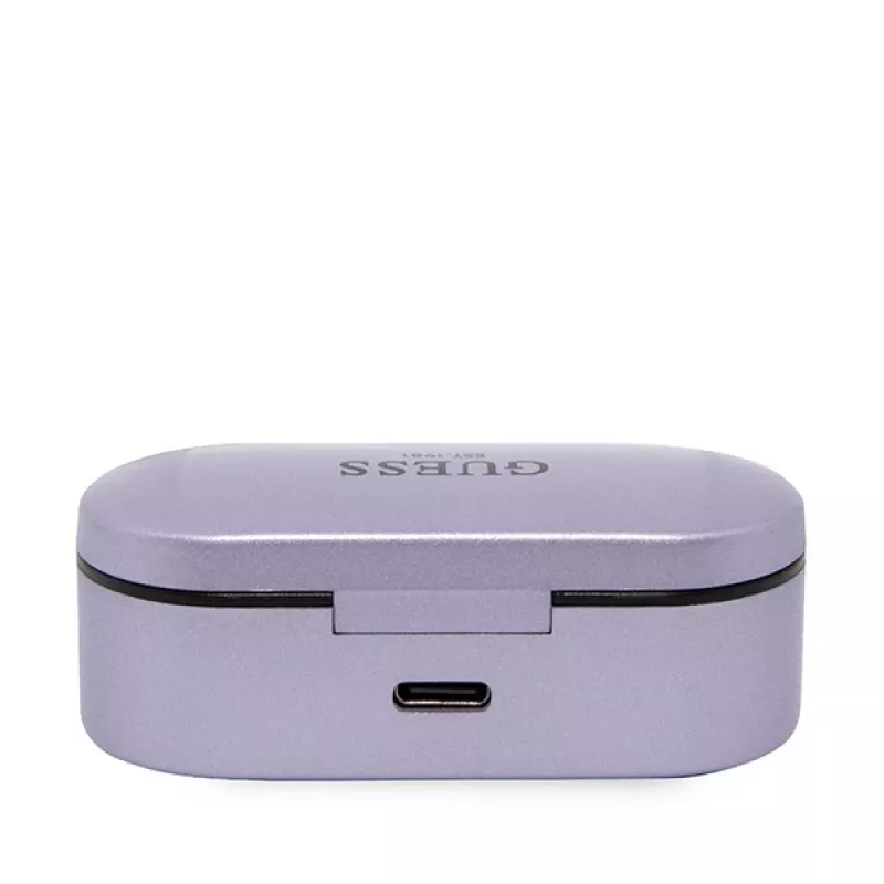 Guess GUTWST31EU Auscultadores True Wireless Stereo Bluetooth 5.3 com estojo de carregamento - roxos