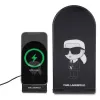 Karl Lagerfeld Carregador sem fios 2 em 1 dobrável 15W preto Ikonik MagSafe