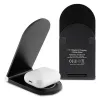 Karl Lagerfeld Carregador sem fios 2 em 1 dobrável 15W preto Ikonik MagSafe