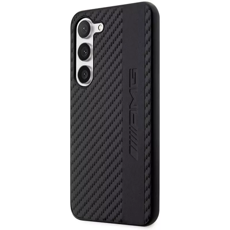 AMG Capa rígida para Samsung Galaxy S23+ (SM-S916) - Carbon Stripe & Embossed, preta