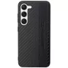 AMG Capa rígida para Samsung Galaxy S23+ (SM-S916) - Carbon Stripe & Embossed, preta