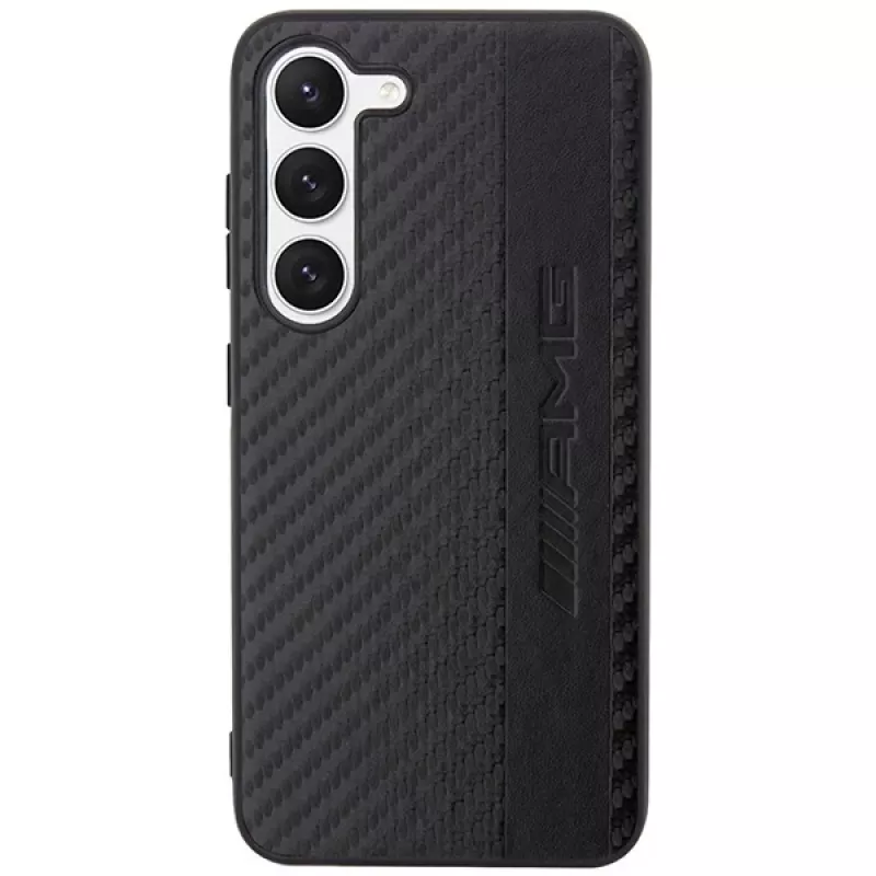 AMG Capa rígida para Samsung Galaxy S23+ (SM-S916) - Carbon Stripe & Embossed, preta