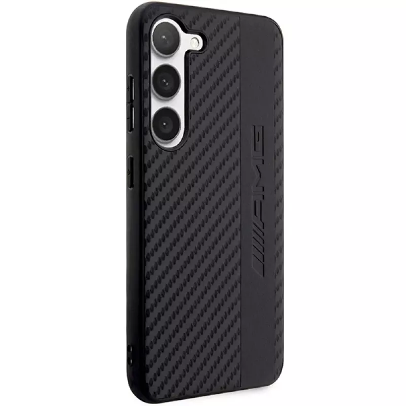 AMG Capa rígida para Samsung Galaxy S23+ (SM-S916) - Carbon Stripe & Embossed, preta