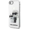 Karl Lagerfeld KLHCI8HNKCTGT Capa rígida transparente Glitter Karl & Choupette para iPhone 7/8/SE 2020 / SE 2022