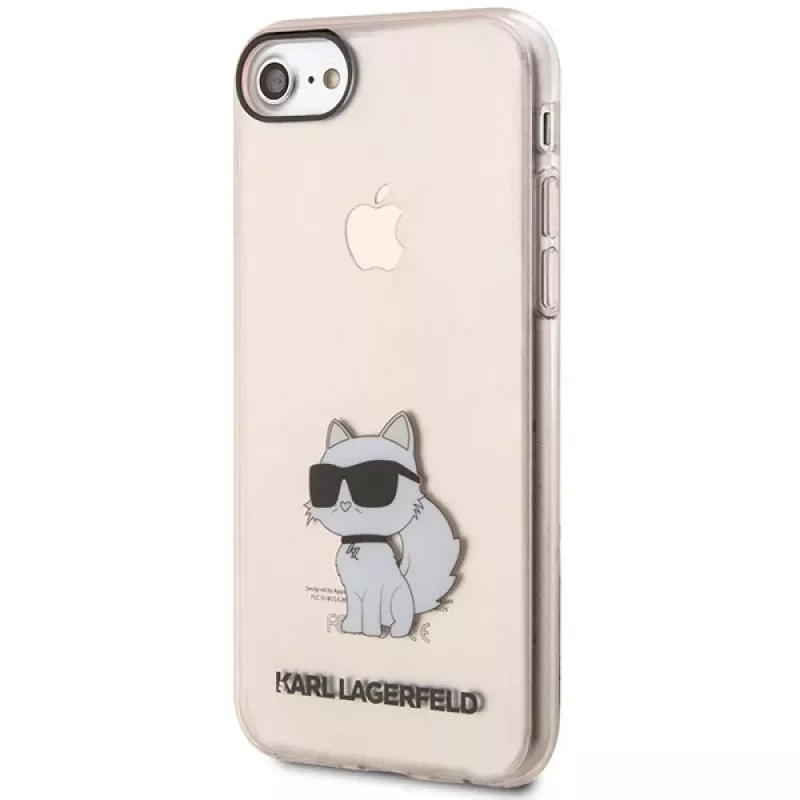 Karl Lagerfeld KLHCI8HNCHTCP Capa rígida Ikonik Choupette para iPhone 7/8/SE 2020/SE 2022, rosa