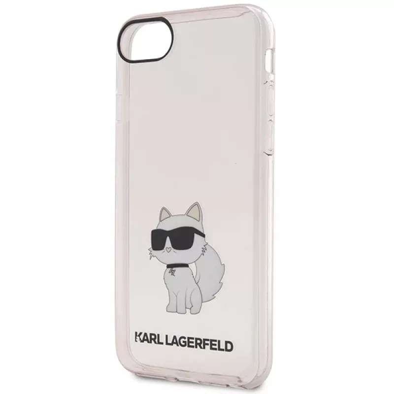 Karl Lagerfeld KLHCI8HNCHTCP Capa rígida Ikonik Choupette para iPhone 7/8/SE 2020/SE 2022, rosa