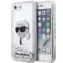 Karl Lagerfeld KLHCI8LNKHCH Capa rígida Glitter Karl Head para iPhone 7/8/SE 2020/SE 2022, prateada