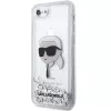 Karl Lagerfeld KLHCI8LNKHCH Capa rígida Glitter Karl Head para iPhone 7/8/SE 2020/SE 2022, prateada