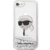 Karl Lagerfeld KLHCI8LNKHCH Capa rígida Glitter Karl Head para iPhone 7/8/SE 2020/SE 2022, prateada