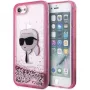 Karl Lagerfeld KLHCI8LNKHCP Capa rígida Glitter Karl Head para iPhone 7/8/SE 2020/SE 2022, rosa
