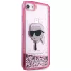 Karl Lagerfeld KLHCI8LNKHCP Capa rígida Glitter Karl Head para iPhone 7/8/SE 2020/SE 2022, rosa