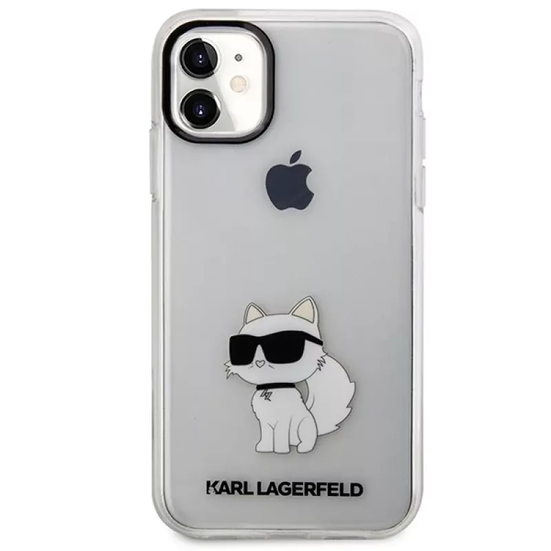 Capa rígida Karl Lagerfeld Ikonik Choupette para Apple iPhone 11 / XR 6,1 inch transparente
