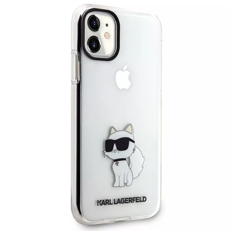 Capa rígida Karl Lagerfeld Ikonik Choupette para Apple iPhone 11 / XR 6,1 inch transparente