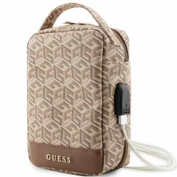 Bolsa organizadora Guess GUHBHGCFSEW castanha GCube Stripe