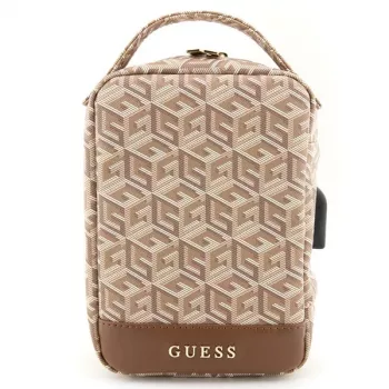 Bolsa organizadora Guess GUHBHGCFSEW castanha GCube Stripe