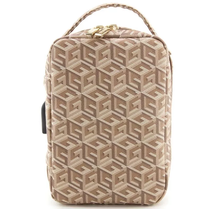 Bolsa organizadora Guess GUHBHGCFSEW castanha GCube Stripe