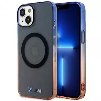 Capa rígida BMW para iPhone 13/14/15 cinzenta Gradient Bumper MagSafe