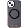 Capa rígida BMW para iPhone 13/14/15 cinzenta Gradient Bumper MagSafe