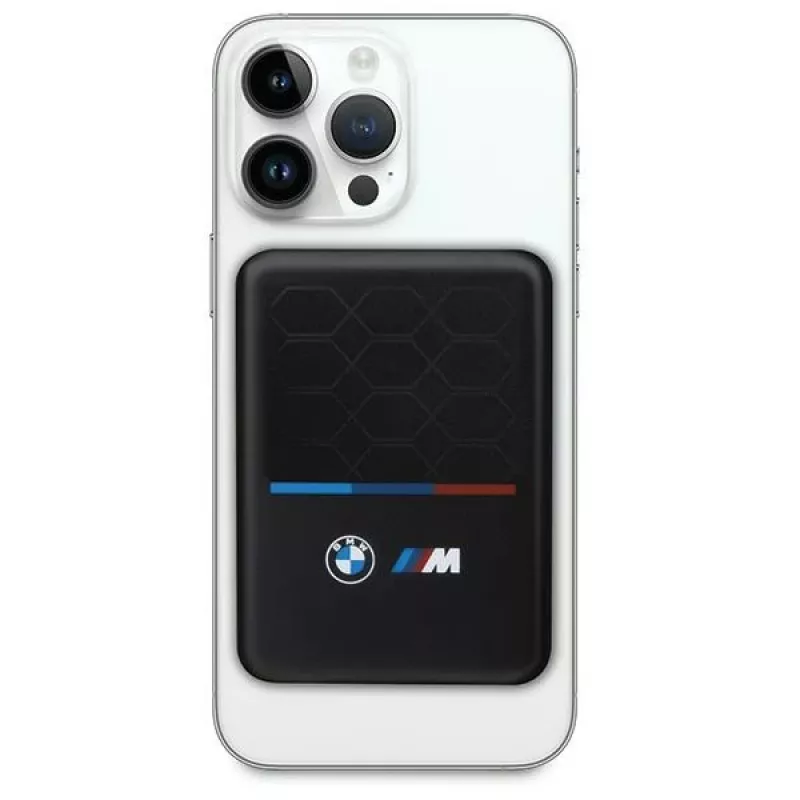 Power bank BMW M Collection MagSafe 5000mAh 15W carregador sem fios com cabo USB-C preto