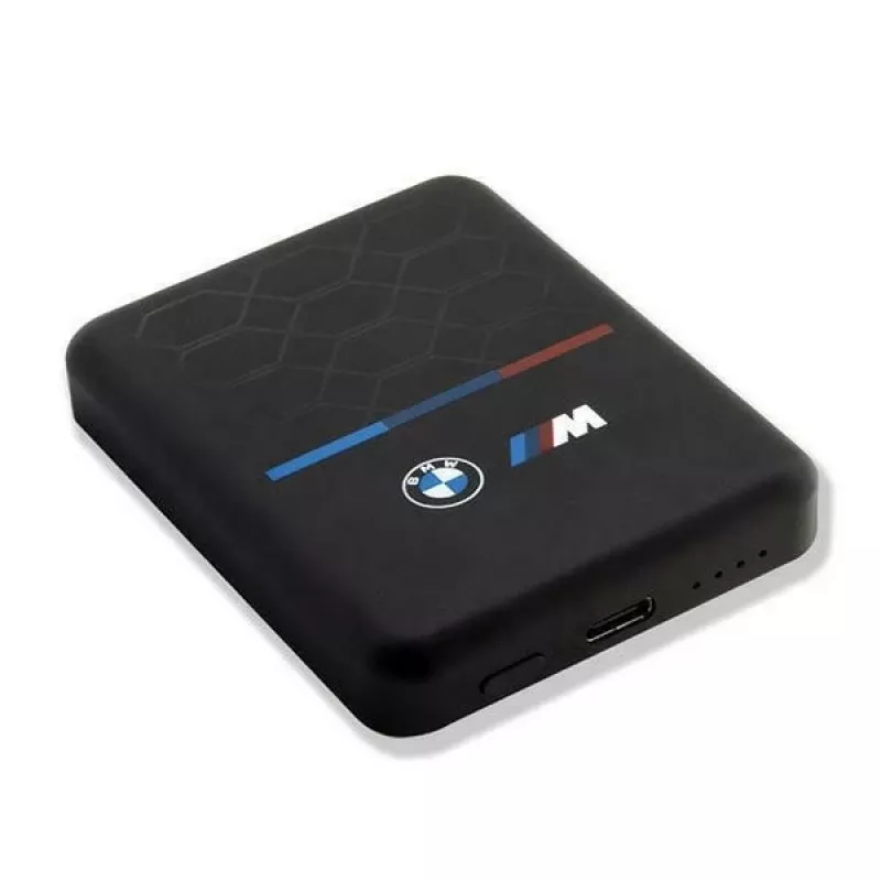 Power bank BMW M Collection MagSafe 5000mAh 15W carregador sem fios com cabo USB-C preto