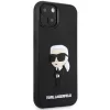 Capa rígida em borracha Karl Lagerfeld KLHCP14M3DRKINK Ikonik 3D para iPhone 14 Plus / 15 Plus 6.7 preta