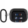 BMW capa de proteção para AirPods Pro 2.ª geração, preta, com design M-Stripe