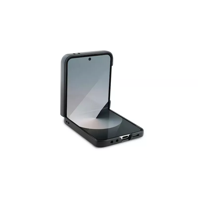Capa rígida BMW Carbon Blue Line para Samsung Galaxy Z Flip6 / Z Flip7 FE - preta