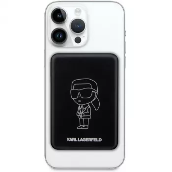 Power bank sem fios MagSafe Karl Lagerfeld Ikonik 3000mAh preto