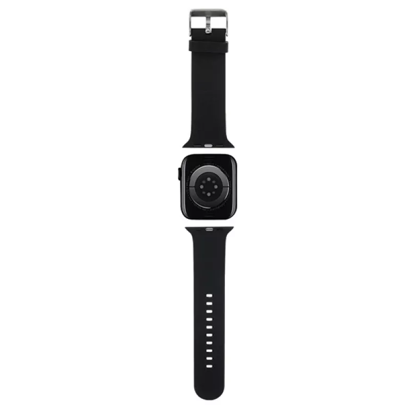 Pulseira Karl Lagerfeld 3D Rubber Karl Head para Apple Watch 42/44/45/49mm preta