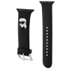 Pulseira Karl Lagerfeld 3D Rubber Karl Head para Apple Watch 42/44/45/49mm preta