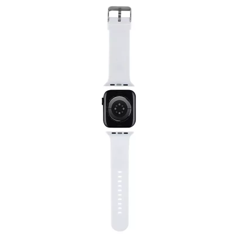 Pulseira Karl Lagerfeld 3D Rubber Karl Head para Apple Watch 42/44/45/49mm branca
