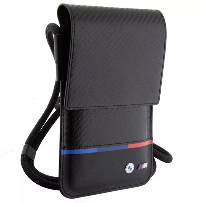 Carteira BMW Carbon Tricolor Line preta