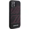 Capa rígida em silicone AMG AMHMP15S23SSPK com padrão de losangos grande MagSafe para iPhone 15/14/13 6.1 preta