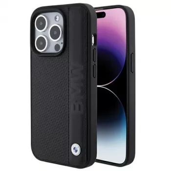 Capa rígida em pele BMW BMHCP15L22RDPK para iPhone 15 Pro 6,1