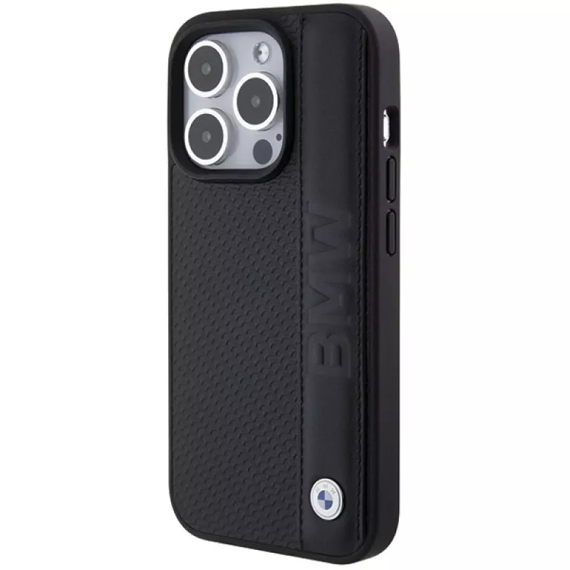 Capa rígida em pele BMW BMHCP15L22RDPK para iPhone 15 Pro 6,1
