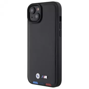 Capa traseira em pele BMW M Collection Leather Stamp para iPhone 15 Plus / 14 Plus 6,7