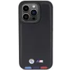 Capa BMW Leather Stamp Tricolor para iPhone 15 Pro 6,1
