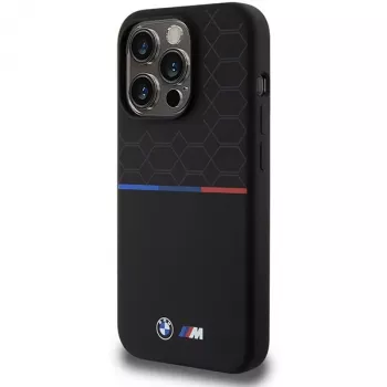 Capa rígida em silicone BMW M Pattern MagSafe para Apple iPhone 15 Pro 6,1