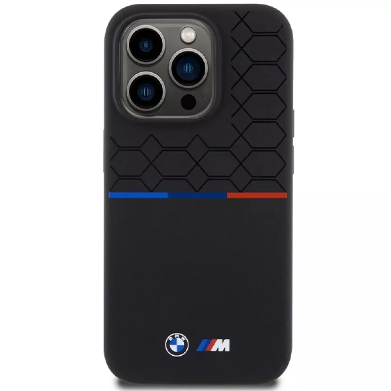 Capa rígida em silicone BMW M Pattern MagSafe para Apple iPhone 15 Pro 6,1