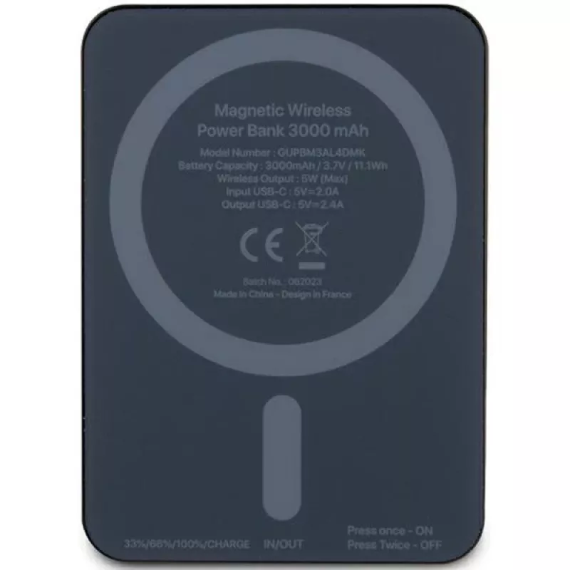 Power bank Mercedes-Benz MEPB3KMESTK 5W 3000mAh preto MagSafe