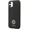 Capa rígida em silicone Guess GUHCN614DGPK com logótipo e strass 4G para Apple iPhone 11 / Xr 6,1 inch preta