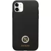 Capa rígida em silicone Guess GUHCN614DGPK com logótipo e strass 4G para Apple iPhone 11 / Xr 6,1 inch preta