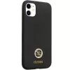 Capa rígida em silicone Guess GUHCN614DGPK com logótipo e strass 4G para Apple iPhone 11 / Xr 6,1 inch preta