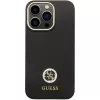 Capa rígida em silicone Guess GUHCP13LM4DGPK para iPhone 13 Pro / 13 com logótipo e strass 4G preta