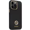 Capa rígida em silicone Guess GUHCP13LM4DGPK para iPhone 13 Pro / 13 com logótipo e strass 4G preta