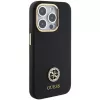 Capa rígida em silicone Guess GUHCP15LM4DGPK para iPhone 15 Pro 6.1 preta com logótipo e strass 4G