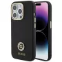 Capa rígida em silicone Guess GUHCP15XM4DGPK com logótipo e strass 4G para Apple iPhone 15 Pro Max 6,7