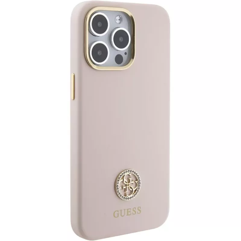 Capa rígida em silicone Guess GUHCP15XM4DGPP para iPhone 15 Pro Max 6,7