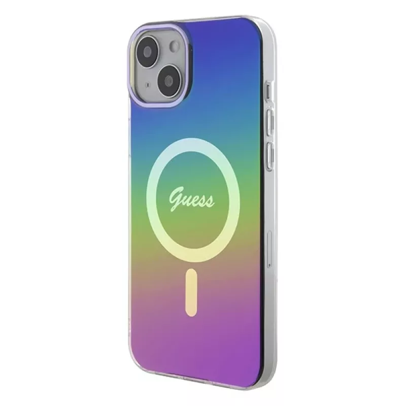 Capa traseira MagSafe Guess IML Iridescent para Apple iPhone 15 Plus, multicolor